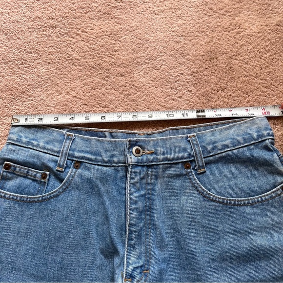 Vintage Denim Shorts with Frayed Hem - Picture 5 of 8